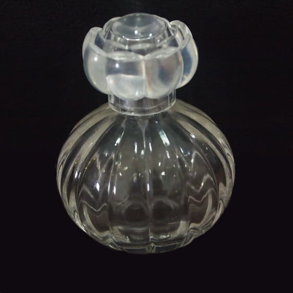 100ml fancy glass perfume bottle with flower cap
